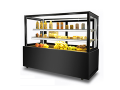 商用制冷设备2层架甜品面包店玻璃面包陈列柜直角蛋糕展示柜